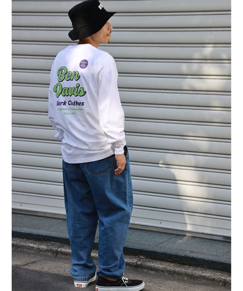 BEN DAVIS（ベンデイビス）の「【BEN DAVIS】バックロゴロンＴ（Tシャツ/カットソー・メンズ・ネイビー/ホワイト/グリーン・L/XL/M/S）」の11枚目の写真