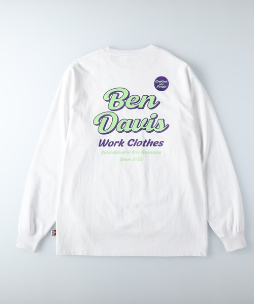 BEN DAVIS（ベンデイビス）の「【BEN DAVIS】バックロゴロンＴ（Tシャツ/カットソー・メンズ・ネイビー/ホワイト/グリーン・L/XL/M/S）」の17枚目の写真