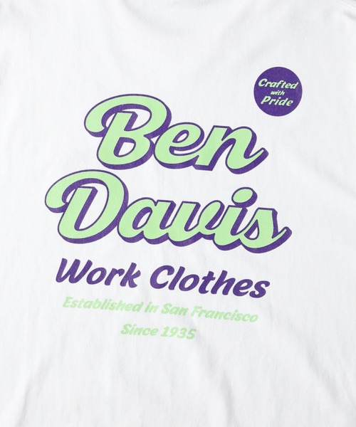 BEN DAVIS（ベンデイビス）の「【BEN DAVIS】バックロゴロンＴ（Tシャツ/カットソー・メンズ・ネイビー/ホワイト/グリーン・L/XL/M/S）」の19枚目の写真