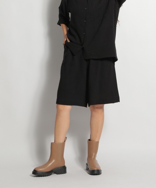 niko and...（ニコアンド）の「リネンゆるショートパンツ（その他パンツ・レディース・オレンジ/モカ/ブラック・MEDIUM/LARGE）」の2枚目の写真