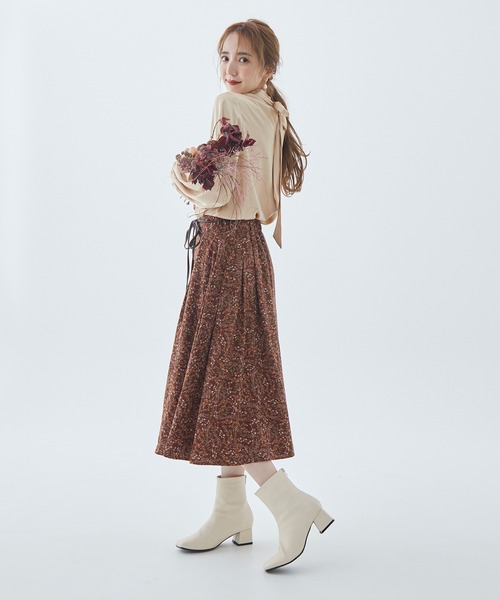 Fabulous Angela（ファビュラスアンジェラ）の「サテンボウタイブラウス（シャツ/ブラウス・レディース・アイボリー/カーキ/ベージュ・FREE）」の6枚目の写真