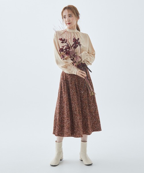 Fabulous Angela（ファビュラスアンジェラ）の「サテンボウタイブラウス（シャツ/ブラウス・レディース・アイボリー/カーキ/ベージュ・FREE）」の12枚目の写真