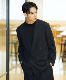 <ウォッシャブル>TECH-POLYESTER オックスフォードストレッチ4Bジャケット