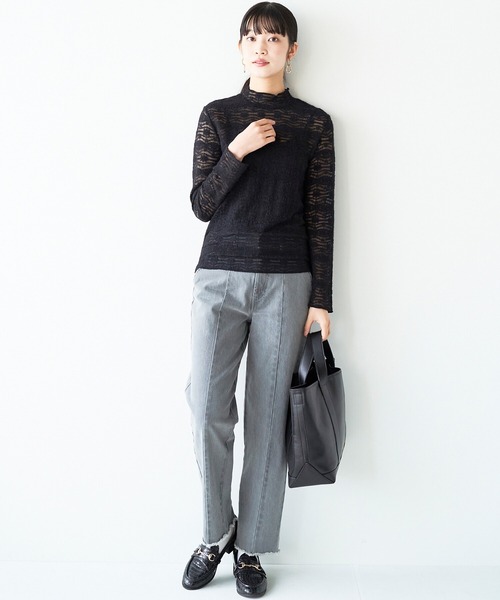 haco!(ハコ)の「手持ちの服がパッと華やぐ 重ね着に便利な総レーストップス(その他トップス・レディース・アイボリー/ブラック・LARGE/MEDIUM/SMALL/X-LARGE)」の11枚目の写真