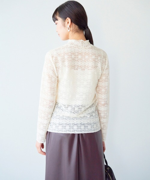 haco!(ハコ)の「手持ちの服がパッと華やぐ 重ね着に便利な総レーストップス(その他トップス・レディース・アイボリー/ブラック・LARGE/MEDIUM/SMALL/X-LARGE)」の17枚目の写真