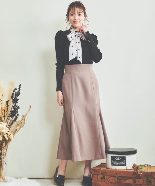 NOELA（ノエラ）の「ハイウエストマーメイドスカート（スカート・レディース・ブルー/ピンク/ブラウン/ベージュ・S/M）」の8枚目の写真