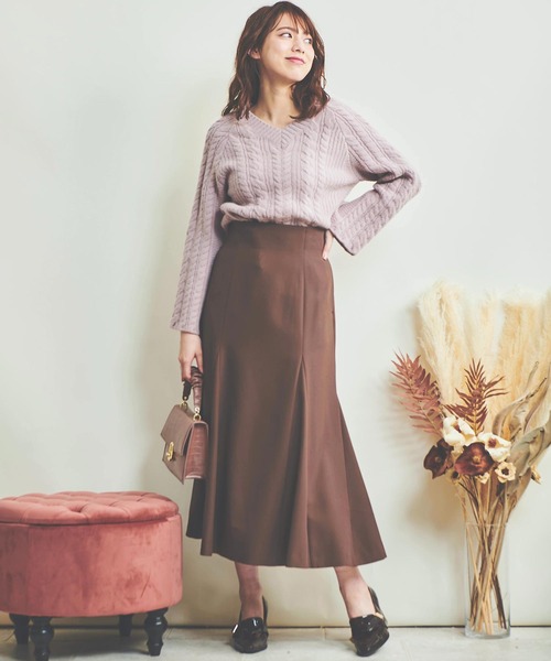 NOELA（ノエラ）の「ハイウエストマーメイドスカート（スカート・レディース・ブルー/ピンク/ブラウン/ベージュ・S/M）」の17枚目の写真