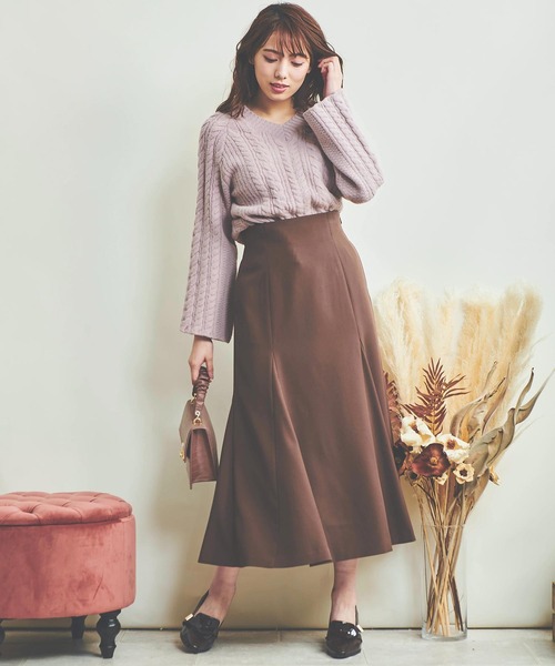 NOELA（ノエラ）の「ハイウエストマーメイドスカート（スカート・レディース・ブルー/ピンク/ブラウン/ベージュ・S/M）」の18枚目の写真