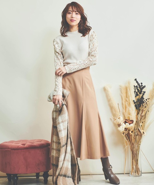 NOELA（ノエラ）の「ハイウエストマーメイドスカート（スカート・レディース・ブルー/ピンク/ブラウン/ベージュ・S/M）」の19枚目の写真