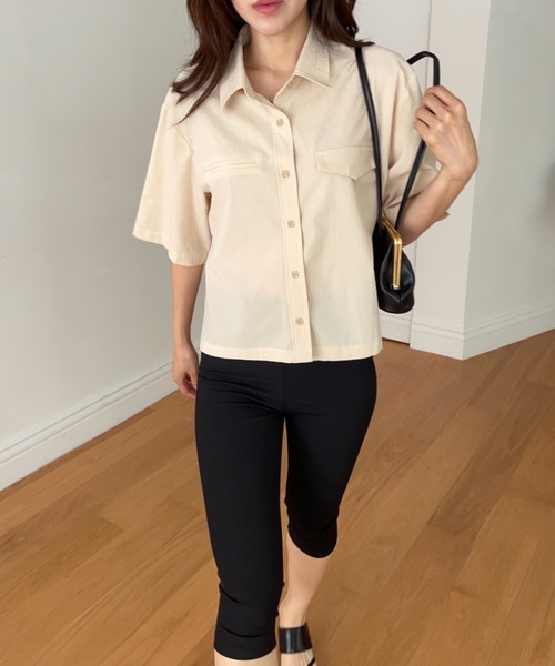 Didot.showroom（ディドット ショールーム）の「long biker shorts（レギンス/スパッツ・レディース・ブラック/ライトグレー・FREE）」の18枚目の写真