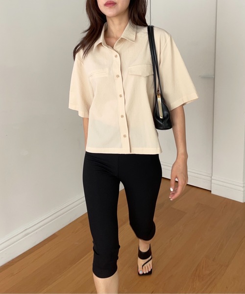 Didot.showroom（ディドット ショールーム）の「long biker shorts（レギンス/スパッツ・レディース・ブラック/ライトグレー・FREE）」の21枚目の写真