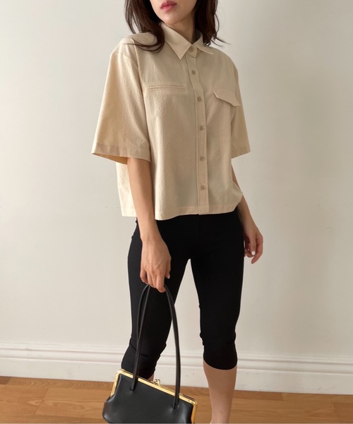 Didot.showroom（ディドット ショールーム）の「long biker shorts（レギンス/スパッツ・レディース・ブラック/ライトグレー・FREE）」の8枚目の写真