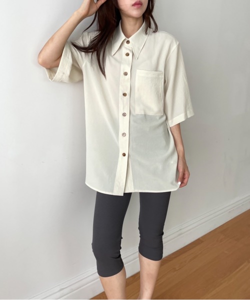 Didot.showroom（ディドット ショールーム）の「long biker shorts（レギンス/スパッツ・レディース・ブラック/ライトグレー・FREE）」の9枚目の写真