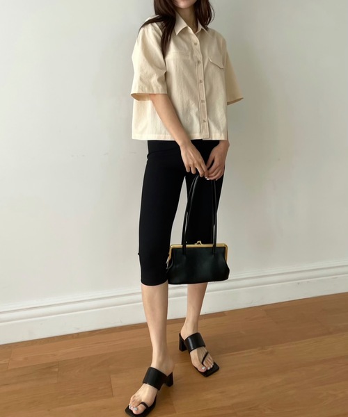 Didot.showroom（ディドット ショールーム）の「long biker shorts（レギンス/スパッツ・レディース・ブラック/ライトグレー・FREE）」の17枚目の写真