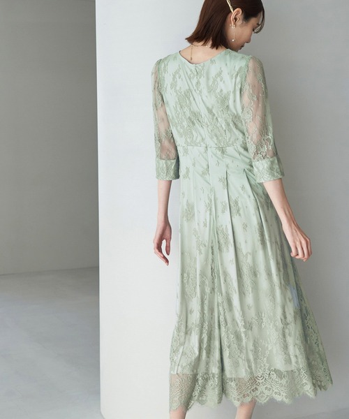 ROPE' PICNIC（ロペピクニック）の「【一部店舗限定】【Mon E’toile】レースタックDRESS（ドレス・レディース・ブラック/ライトグリーン/ピンク・40/36/38）」の16枚目の写真