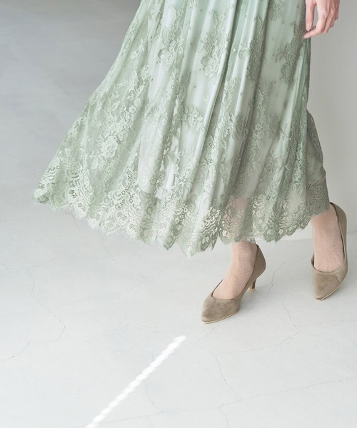 ROPE' PICNIC（ロペピクニック）の「【一部店舗限定】【Mon E’toile】レースタックDRESS（ドレス・レディース・ブラック/ライトグリーン/ピンク・40/36/38）」の19枚目の写真