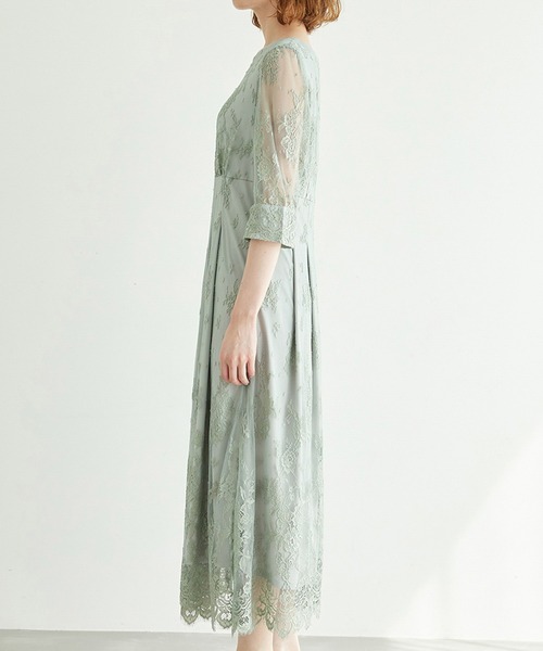 ROPE' PICNIC（ロペピクニック）の「【一部店舗限定】【Mon E’toile】レースタックDRESS（ドレス・レディース・ブラック/ライトグリーン/ピンク・40/36/38）」の20枚目の写真