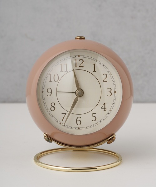 BIRTHDAY BAR（バースデイバー）の「Marmo AC Clock Sphere 目覚まし時計（置時計・レディース・ホワイト/ブラウン/ピンク・フリー）」の9枚目の写真