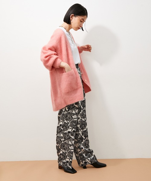 ADAM ET ROPE'(アダムエロペ)の「モヘヤカーディガン(カーディガン/ボレロ・レディース・ライトグレー/ブラック/ピンク・FREE)」の11枚目の写真