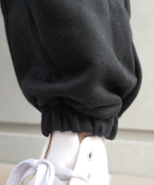 CORNERS(コーナーズ)の「裏起毛ロゴ刺繍リラックスジョガーパンツ(スウェットパンツ・レディース・グリーン/杢グレー/スミクロ・FREE)」の9枚目の写真