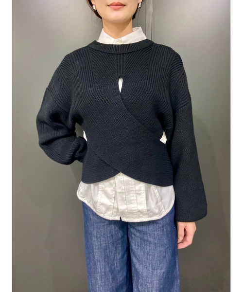 DIESEL ドロップショルダー セーター リブディテール セール】レディース ニット トップス ドロップショルダー