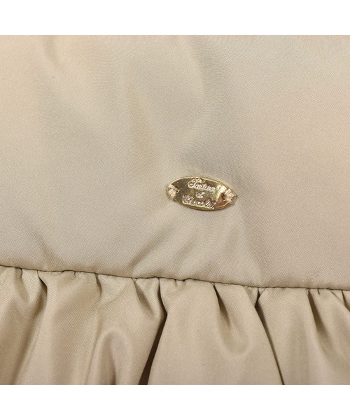 Tartine et Chocolat(タルティーヌエショコラ)の「TartineetChocolat/取り外し可能フード付き裾フリルフレアダウンコート(90~140cm)(ダウンジャケット/コート・キッズ・ネイビー/ベージュ・140/90/100/110/130/120)」の6枚目の写真