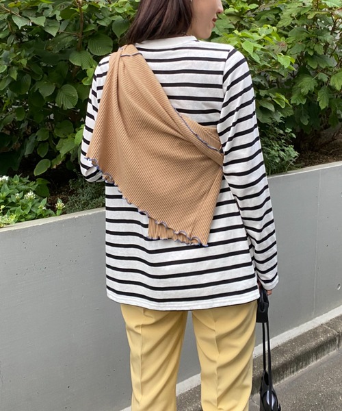 AS KNOW AS PINKY（アズノゥアズピンキー）の「カラーチョイスロンＴ（Tシャツ/カットソー・レディース・オフホワイト/ブラック/チャコールグレー/ブラウン/グリーン/ピンク/ホワイト×ブラック/ブラウン系/ネイビー系・FREE）」の15枚目の写真