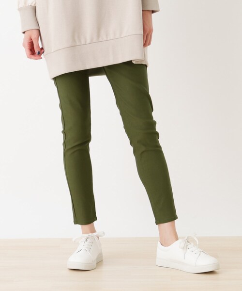 SHOO・LA・RUE（シューラルー）の「◆【S-LL/股下短め】ストレッチ裏起毛スキニーパンツ（その他パンツ・レディース・オリーブ/ベージュ/レンガ/ブラック・02/01/04/03）」の3枚目の写真