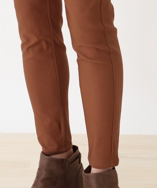 SHOO・LA・RUE（シューラルー）の「◆【S-LL/股下短め】ストレッチ裏起毛スキニーパンツ（その他パンツ・レディース・オリーブ/ベージュ/レンガ/ブラック・02/01/04/03）」の10枚目の写真