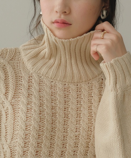 Bab(バブ)の「【WEB限定】レイヤード風ニットトップス(ニット/セーター・レディース・アイボリー/モカ/ライトグリーン・FREE)」の13枚目の写真