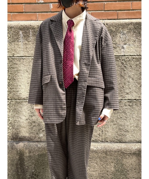 CPCM(シーピーシーエム)の「【WEB限定】Shizukuコラボチェックルーズテーラードセットアップ(セットアップ・メンズ・ブルー・MEDIUM/LARGE)」の10枚目の写真