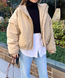 StyleSea | スタンドカラー中綿ショートブルゾン(ダウンジャケット/コート)