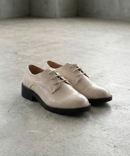 AAA+Feminine(サンエープラスフェミニン)の「AAA+Feminine ローヒール軽量プレーントゥマニッシュシューズ(ドレスシューズ・レディース・ダークブラウン/アイボリー/ブラック系その他/ブラック系その他2/ブラック・39/41/42/40/38/36/35/37/43/44)」の2枚目の写真