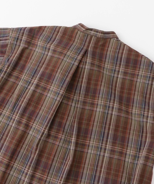 URBAN RESEARCH DOORS（アーバンリサーチドアーズ）の「White Label スーピマコットンスモックワンピース（ワンピース・レディース・グレー系その他/チェック・ONE）」の10枚目の写真