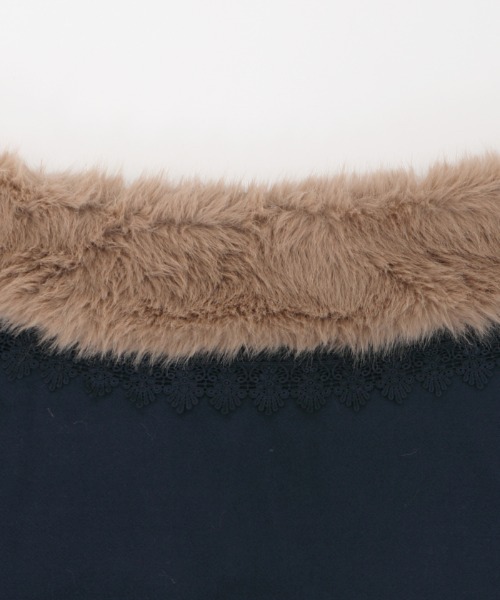 axes femme（アクシーズファム）の「ファーティペット付きストール（ストール/ショール・レディース・ワイン/ネイビー/キナリ・MEDIUM）」の22枚目の写真