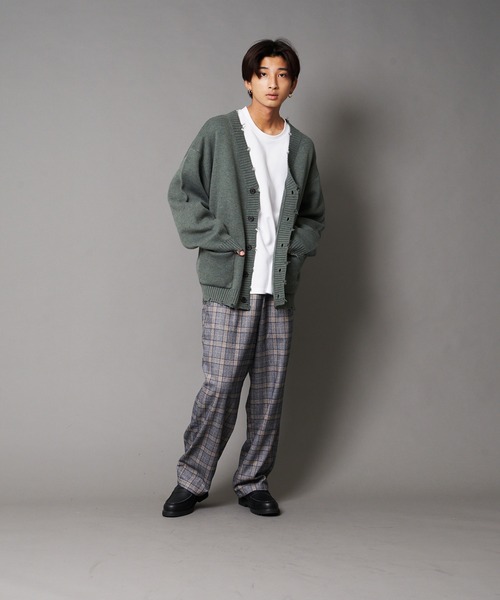 UNIIT(ユニット)の「【UNIIT/ユニット】ダメージニットルーズビッグシルエットカーディガン(カーディガン/ボレロ・メンズ・ダークグリーン/ベージュ/グリーン/杢グレー・SMALL/MEDIUM/LARGE)」の5枚目の写真