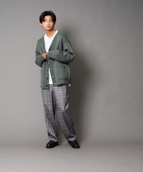 UNIIT(ユニット)の「【UNIIT/ユニット】ダメージニットルーズビッグシルエットカーディガン(カーディガン/ボレロ・メンズ・ダークグリーン/ベージュ/グリーン/杢グレー・SMALL/MEDIUM/LARGE)」の6枚目の写真