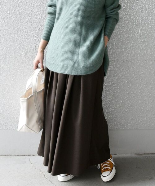 SHIPS any(シップス エニィ)の「SHIPS any:〈ウォッシャブル〉ウール ライク ランダム タック スカート◇(スカート・レディース・チャコールグレー/ブラウン/ピンク・38/36)」の13枚目の写真