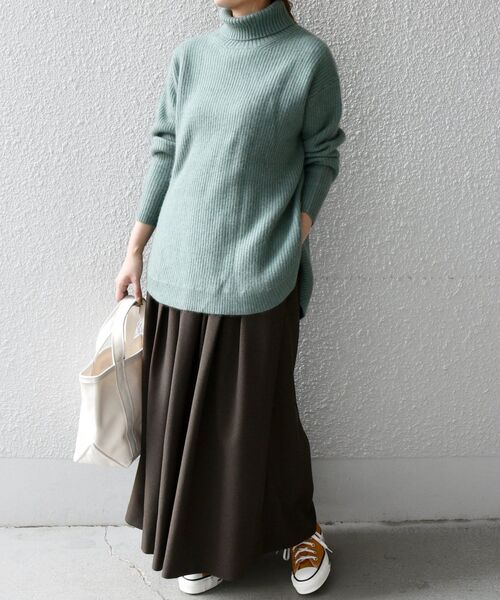 SHIPS any(シップス エニィ)の「SHIPS any:〈ウォッシャブル〉ウール ライク ランダム タック スカート◇(スカート・レディース・チャコールグレー/ブラウン/ピンク・38/36)」の21枚目の写真