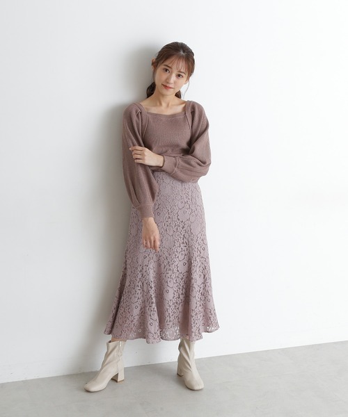 FREE'S MART（フリーズマート）の「【Sシリーズ対応】◇三角マチレースマーメイドスカート（スカート・レディース・パープル/ブラック/ホワイト/オレンジ/ライトグリーン・SMALL/MEDIUM/X-SMALL）」の14枚目の写真