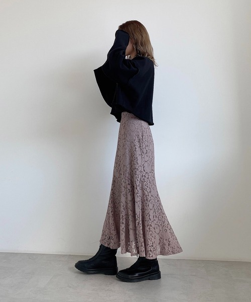 FREE'S MART（フリーズマート）の「【Sシリーズ対応】◇三角マチレースマーメイドスカート（スカート・レディース・パープル/ブラック/ホワイト/オレンジ/ライトグリーン・SMALL/MEDIUM/X-SMALL）」の16枚目の写真