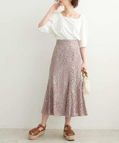 FREE'S MART（フリーズマート）の「【Sシリーズ対応】◇三角マチレースマーメイドスカート（スカート・レディース・パープル/ブラック/ホワイト/オレンジ/ライトグリーン・SMALL/MEDIUM/X-SMALL）」の10枚目の写真