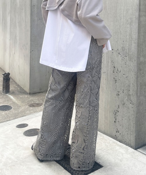 AULA AILA(アウラアイラ)の「レースコンビネーションパンツ(その他パンツ・レディース・ブラック/グレー/オフホワイト・1/0)」の20枚目の写真