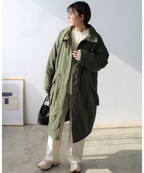 GeeRA（ジーラ）の「リバーシブルモッズコート（モッズコート・レディース・ブラック/カーキブラウン・MEDIUM）」の8枚目の写真