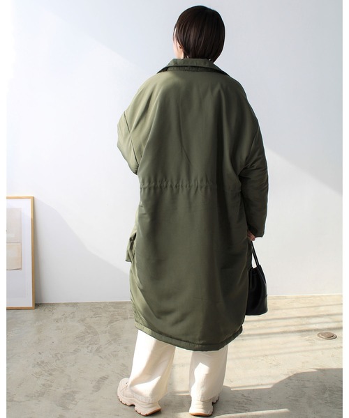 GeeRA（ジーラ）の「リバーシブルモッズコート（モッズコート・レディース・ブラック/カーキブラウン・MEDIUM）」の9枚目の写真