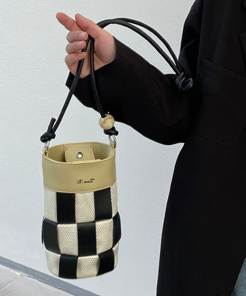 MANGROVE(マングローブ)の「マルチカラーバケットバック(ショルダーバッグ・レディース・グリーン/ホワイト/ベージュ・FREE)」の2枚目の写真