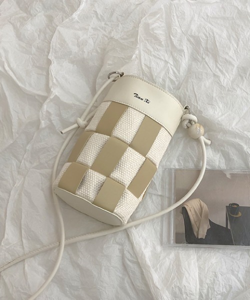 MANGROVE(マングローブ)の「マルチカラーバケットバック(ショルダーバッグ・レディース・グリーン/ホワイト/ベージュ・FREE)」の13枚目の写真