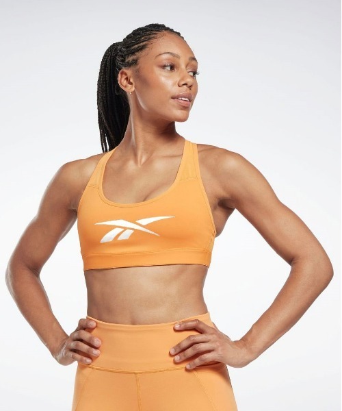 Reebok（リーボック）の「 ラックス ベクター レーサー スポーツブラ / LUX VECTOR RACER SPORTS BRA（スポーツブラ・レディース・ブラック/パープル/ライトパープル/ライトイエロー/ネイビー/オレンジ/チェリーピンク/ベビーピンク/マルーン/インディゴブルー/ピンク/ブルーグレー/ストーン・SMALL/MEDIUM/LARGE/X-LARGE/X-SMALL）」の13枚目の写真