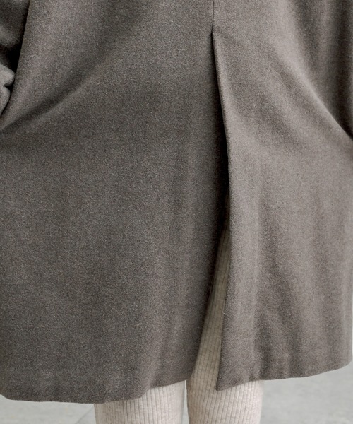 PUAL CE CIN（ピュアルセシン）の「【premium】ニュージーランドウールモッサコート（ステンカラーコート・レディース・モカ/ブラック・FREE）」の14枚目の写真