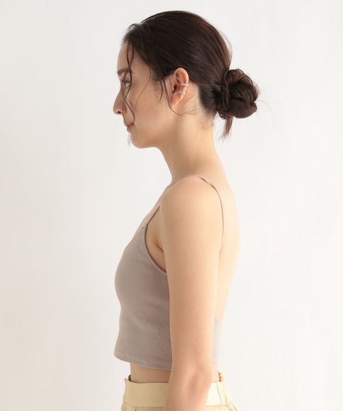 BABYLONE（バビロン）の「BABYLONE / リブショートキャミソール【パット付き】（キャミソール・レディース・ベージュ/モカ/ブラック・フリー）」の10枚目の写真